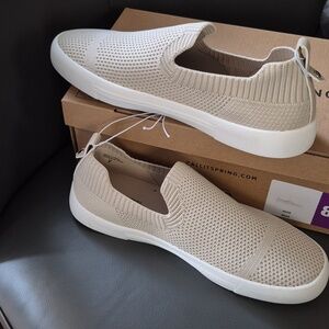 Sz 8: Call It Spring Beige Knit Slip-On Sneakers By ALDO
